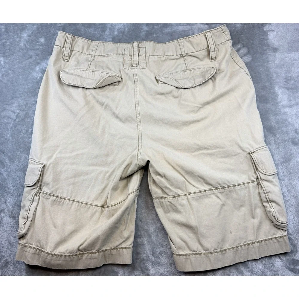 Urban Pipeline Mens Size 34x11.5 Cargo Shorts Khaki Tan Cotton Relaxed